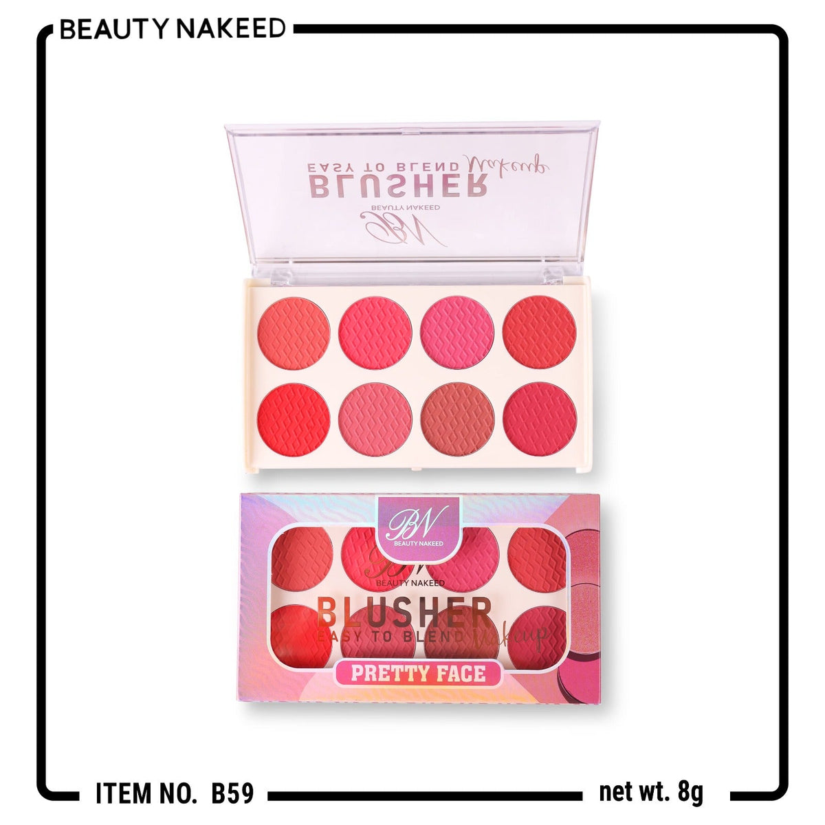 Beauty Nakeed BN 8-Color Blusher Palette