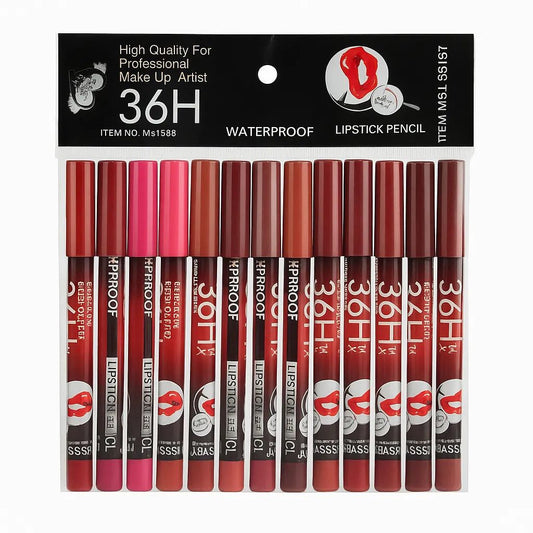 36H Lip Pencils Set Perfect Precision &amp; Long-Lasting Color 12pcs Set