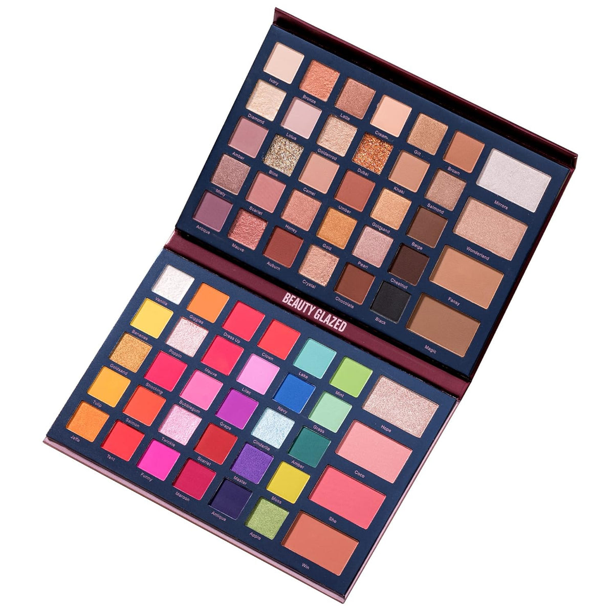 Beauty Glazed Mix & Match 68 Color Eyeshadow, Highlighter, Bronzer & Blush Palette