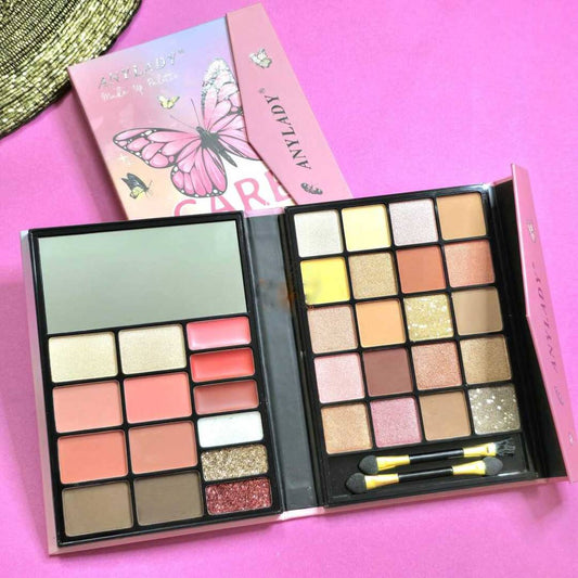 Any Lady Butterfly 5in1 Makeup Highlighter Blusher Lipstick Eyebrow Powder Eyeshadow Palette