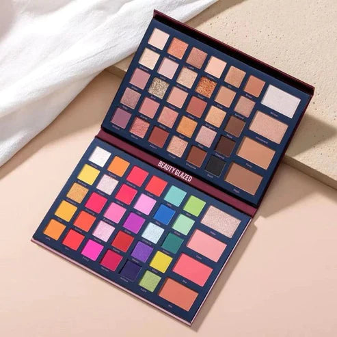 Beauty Glazed Mix & Match 68 Color Eyeshadow, Highlighter, Bronzer & Blush Palette