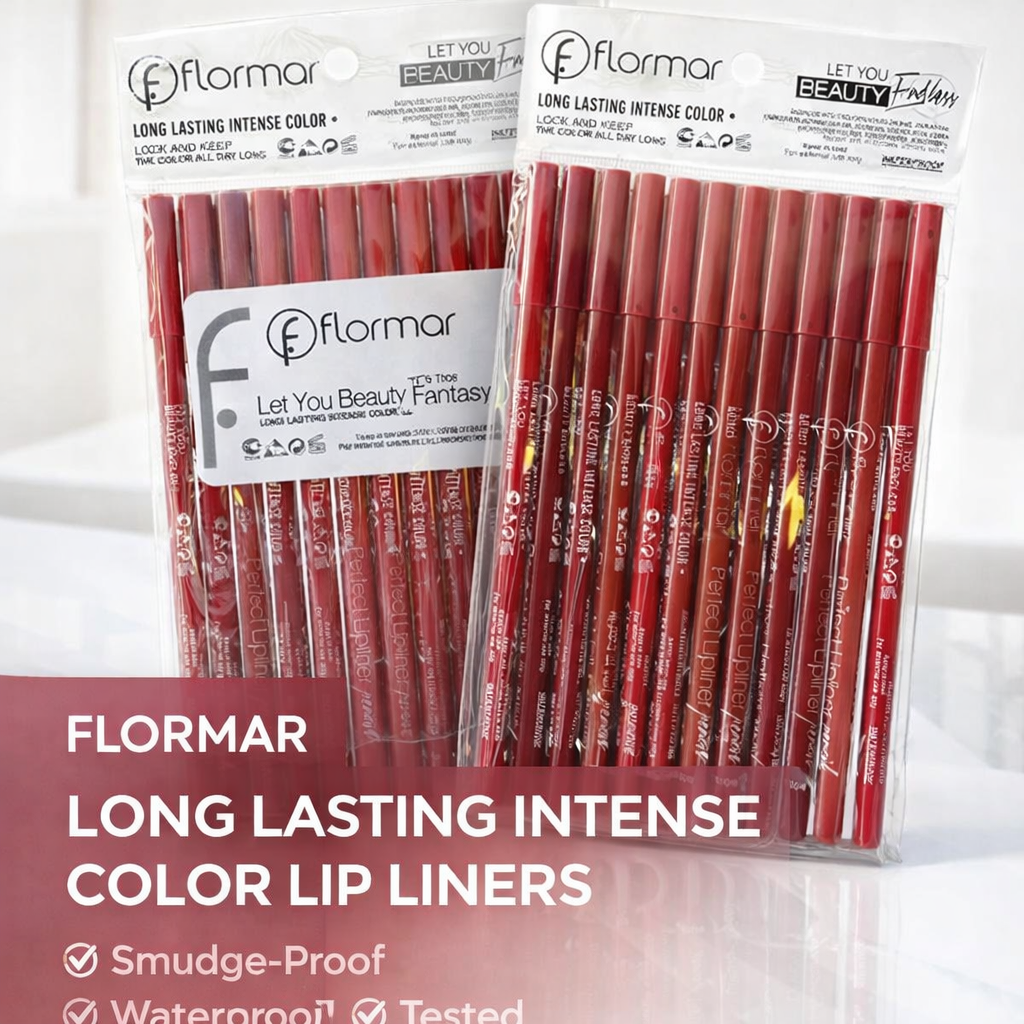 FLORMAR MATTE LIPSTICK PENCIL (12 Piece Pack) - 100% Original