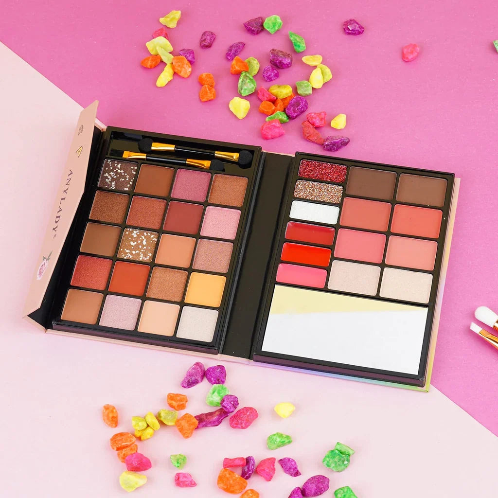Any Lady Butterfly 5in1 Makeup Highlighter Blusher Lipstick Eyebrow Powder Eyeshadow Palette
