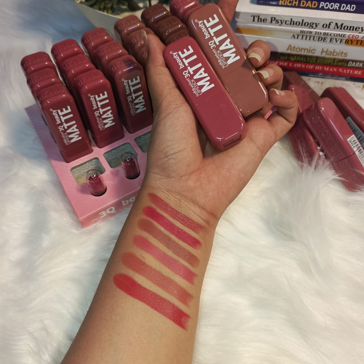 3Q Velvet Kiss Matte Lipstick Collection Pack of 6