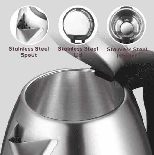 Imported Electric Kettle - 2L, 1500W, Stainless Steel with Advanced Automatic Switch for Rapid Boiling and Safety quick boiler kettle for tea